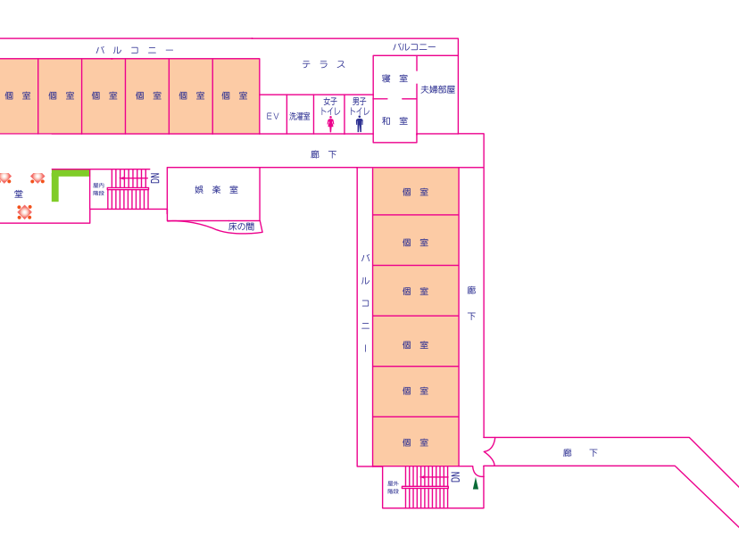 【館内図・ゆうゆう庵-2F】